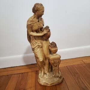 Vintage Chalkware Girl Statue Figurine by Alexander Backer Co 18"